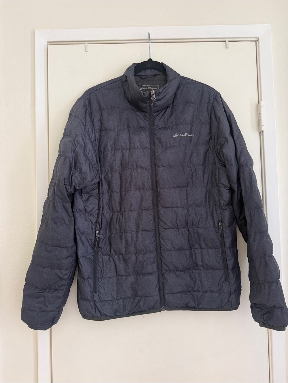 Eddie Bauer Men's Quilted Packable Puffer Jacket - Dark Gray size S